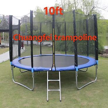 İdman və istirahət: Chuangfei 10ft trampolin - Ölçü: 10 fut (təxmini 3 m diametr) - — 1