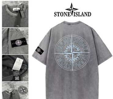 мужская одежда stone island: Футболка XL (EU 42), цвет - Серый