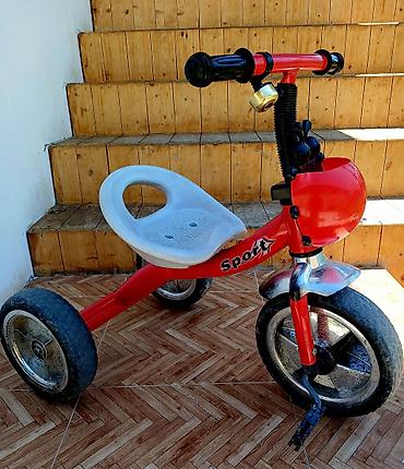 3 tekerli velosibet: Uşaq üçtəkərli velosipedi – Sport modeli - Rəng: qırmızı-gümüş - — 1
