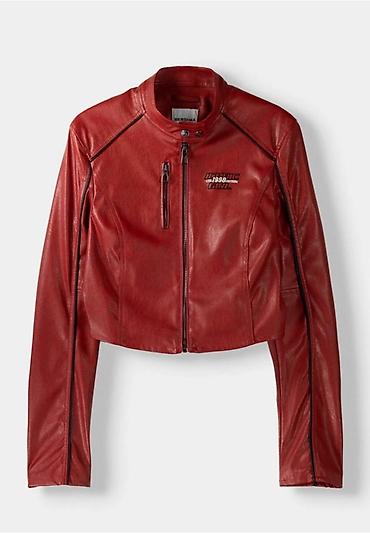 qirmizi pencek: Pencək, Bershka, S, M — 3