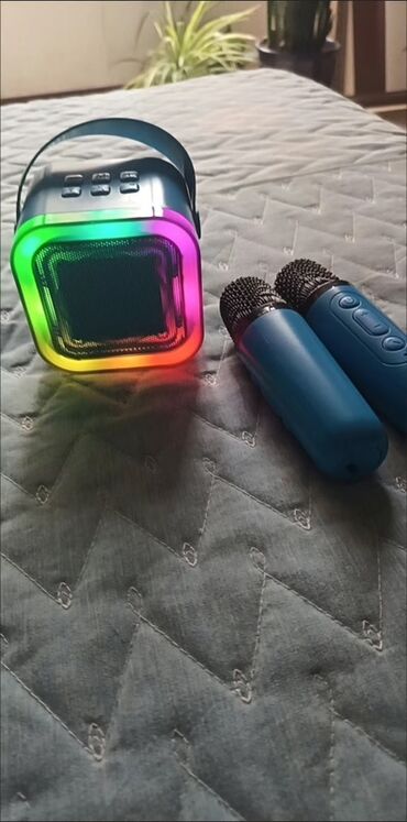 караоке колонка с микрофоном: Портативная караоке‑система Комплект: - Беспроводная колонка с