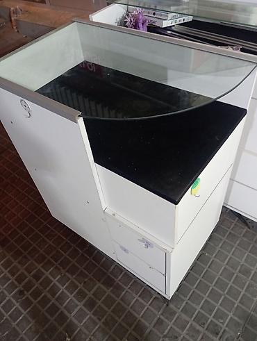kassa vitrini: Mağaza üçün kassalı vitrin-bölmə dəsti - Material: ağ rəngli MDF/LDSP — 3