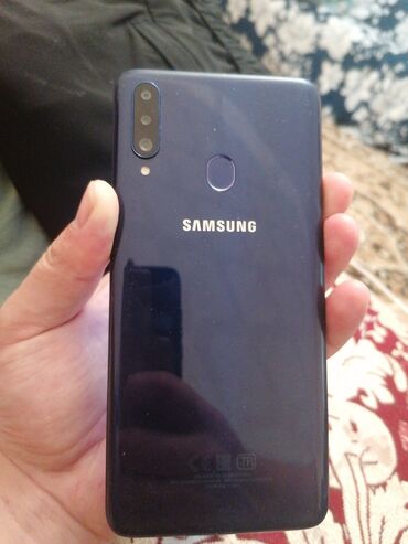 купить телефон самсунг: Samsung A20s, Б/у, 32 ГБ, цвет - Синий, 2 SIM