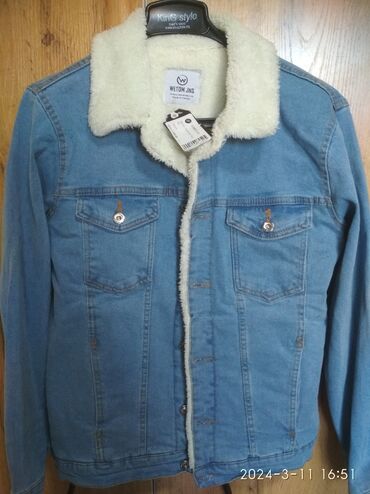 мужская джинсовая куртка: Куртка M (EU 38), цвет - Голубой