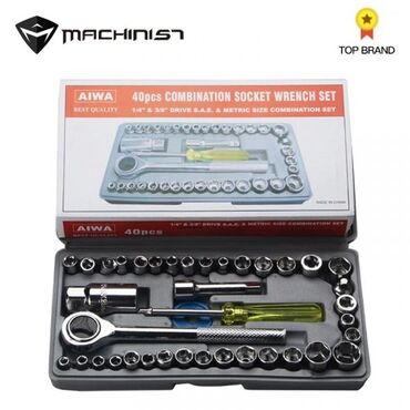 alət cantası: Bir çantada 40 hissədən ibarət Aiwa Piece Tool Set dəsti avtomobildə