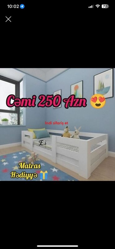 Təknəfərlik uşaq çarpayıları: Oğlan və qız üçün, Yeni, Çarpayı, Matras ilə