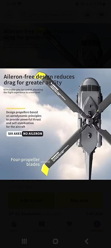 oyuncaq kompüter: 6 kanallı aerobatik RC helikopter - Realistik hərbi dizayn, “ENDLESS — 6