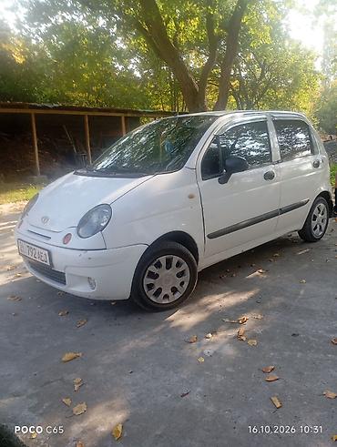 арава араба: Daewoo Matiz: 2003 г., 0.8 л, Кол менен иштөөчү, Бензин, Хетчбек — 1