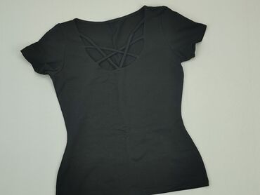 t shirty damskie oversize czarne: T-shirt, S, stan - Bardzo dobry