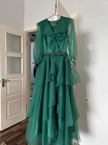 вечернее платье из органзы: Вечернее платье, Длинная модель, С рукавами, XS (EU 34)