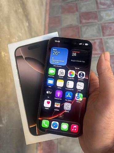 IPhone 16 Pro, 256 GB, Desert Titanium, Zəmanət, Sənədlərlə