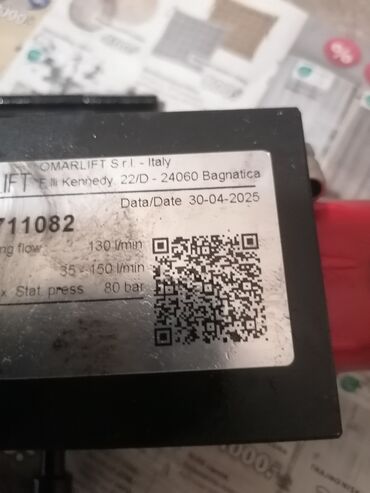 Ostali alati i mašine: OMARLIFT S.r.l. – Hidraulični sigurnosni ventil (flow control/rupture — 9