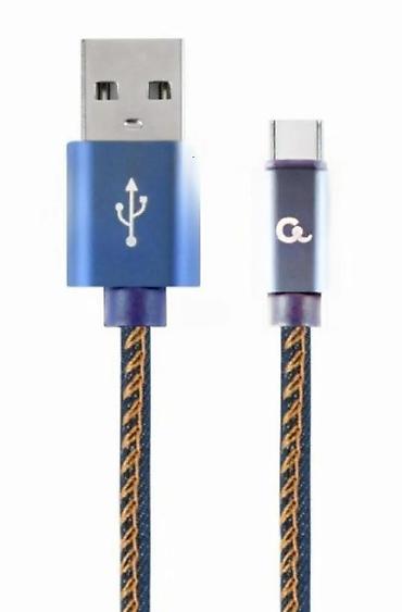 Kablovi za telefone: Cablexpert Premium Denim USB-A na USB-C kabl – punjenje i prenos — 2