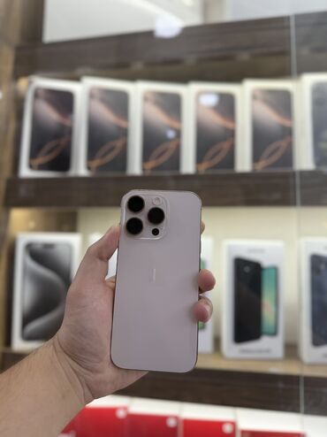 Apple iPhone: IPhone 16 Pro, 256 GB, Desert Titanium, Zəmanət