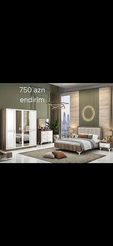 paltar dolabı: Müasir yataq otağı dəstləri - Komplekt tərkibi: çarpayı (başlıqla), 2 — 1