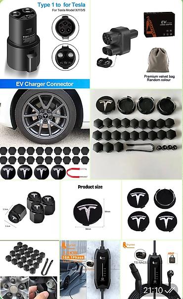 tesla charger: Tesla aksesuarlari ve sarz adaptoru — 2