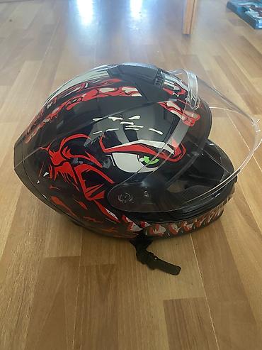 tok matoru: Motokask – tam üzlü (full-face) model, rəngarəng qrafika ilə - — 1
