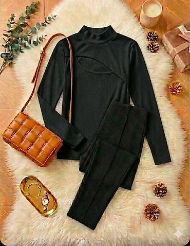 Kompleti: Velicine od S do 3XL Ženski komplet pamuk– džemper/bluza + uske — 3