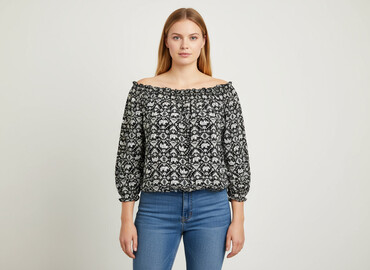 czarne bluzki boho: New Yorker, Women's blouse, size M
