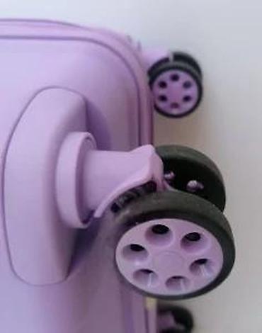 Putni koferi i torbe: Tvrdi kofer na točkiće – ljubičasti - Materijal: čvrsta ABS/plastična — 18