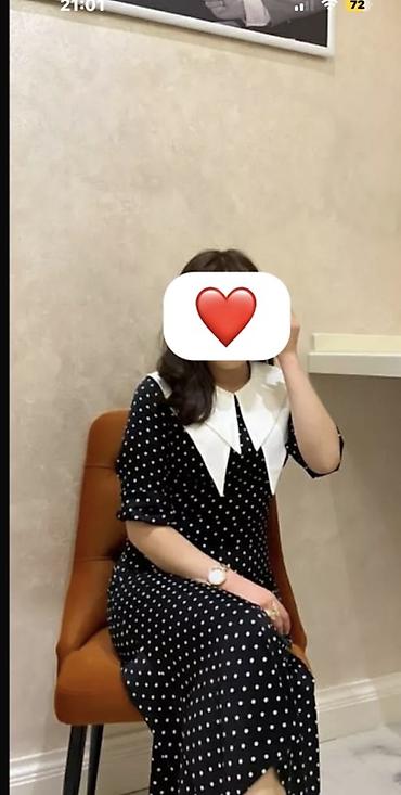 шоколадные букеты: Платье в горох, черное с белым декором. - Фасон: миди, приталенный — 1