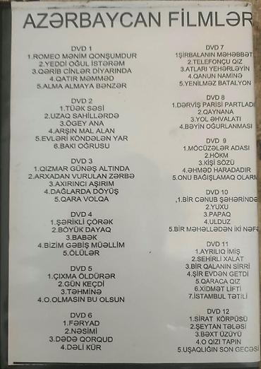 CD, DVD disklər: Məhsul: “Azərbaycan Filmləri” DVD kolleksiyası Təsvir: - Qutuda — 2