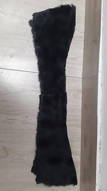 ipek parça: Qara süni xəz zolaq - Material: yumşaq, sıx tüklü qara süni xəz - — 1