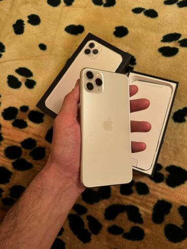 i̇phone 11 qiymeti: IPhone 11 Pro Max, 256 ГБ, Белый, Беспроводная зарядка, Face ID