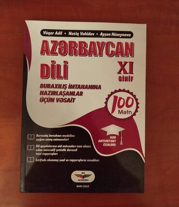 Azərbaycan dili: NV Academy Azərbaycan dili 11ci sinif 100mətn kitabı Yenidir