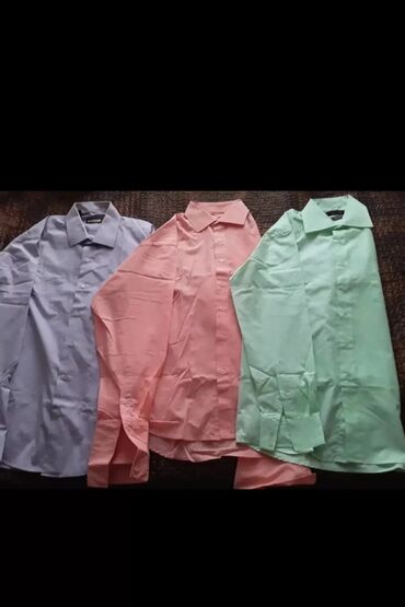 мужские рубашки с воротником стойка: Рубашка цвет - Фиолетовый