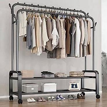 Вешалки: Стойка-вешалка для одежды YP-610 с колёсами ✨ Идеальное решение для — 3