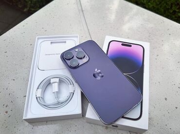 iphone 14 pro купить бишкек: IPhone 14 Pro Max, Новый, 128 ГБ, Deep Purple, Зарядное устройство, Коробка, 100 %