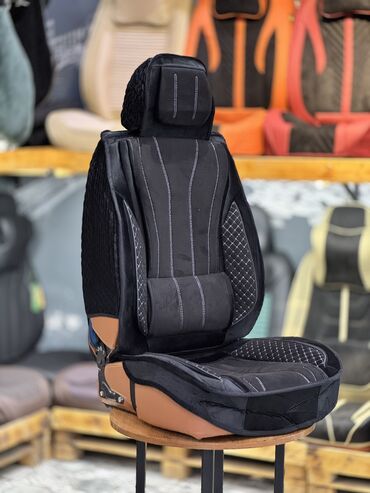 Чехлы и накидки на сиденья: Чехлы Алькантара, С подушкой, цвет - Серый, Новый, Платная доставка, Самовывоз, Бесплатная доставка — 2