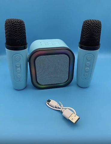 hoco eq34 plus: Караоке-набор: портативная Bluetooth-акустика + 2 беспроводных — 1