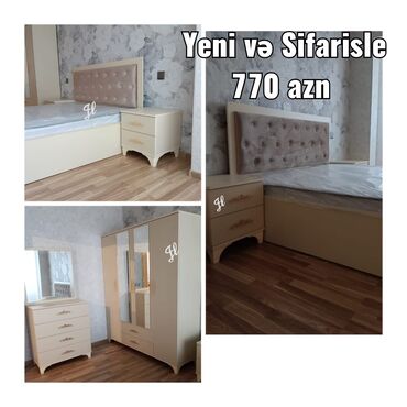Yataq otağı dəstləri: İkinəfərlik çarpayı, Dolab, Termo, 2 tumba, Yeni