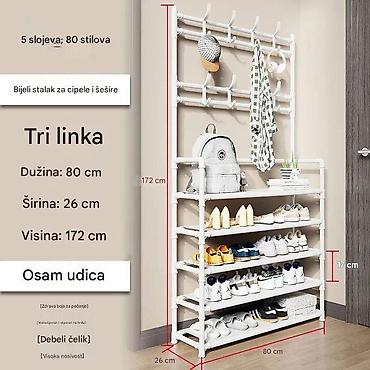 Police: Višenamenski stalak za hodnik – garderober i cipelarnik u jednom - — 7