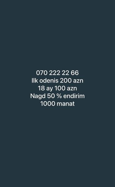 İlkin ödəniş 200 AZN təşkil edir. Müştərilər 18 ay ərzində ayda 100