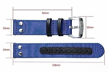 Dodaci za satove: San Martin BD0003 narukvica za sat - Plava Opis: Model: BD0003 — 7