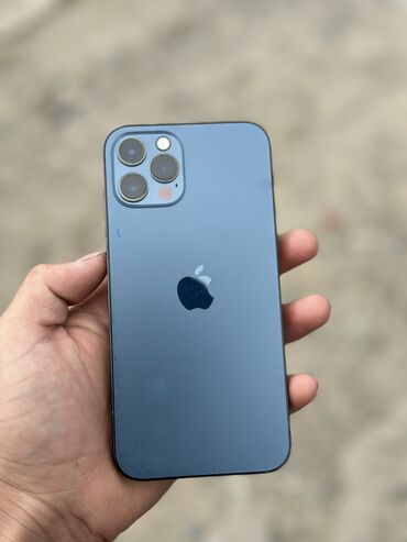 12 про цена бишкек бу: IPhone 12 Pro, Колдонулган, 128 ГБ, Көк, Заряддоочу түзүлүш, Коргоочу айнек, Каптама, 75 %