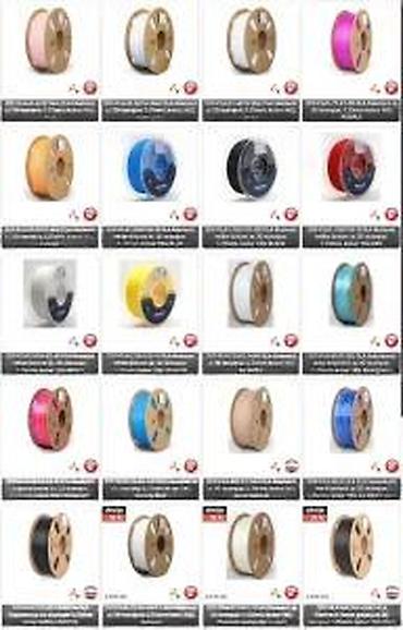 Ostali kompjuterski delovi: PLA filament za 3D štampače – 1,75 mm, kotur 1 kg - Materijal: PLA — 16