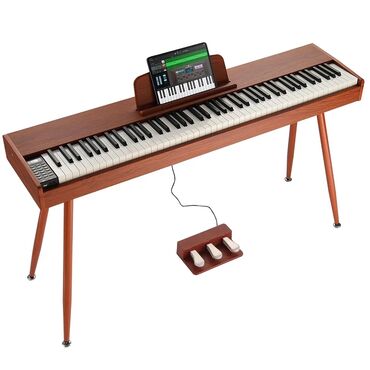 тромбон музыкальный инструмент: Retro üslublu rəqəmsal piano – tam ölçülü 88 klaviş - Taxta