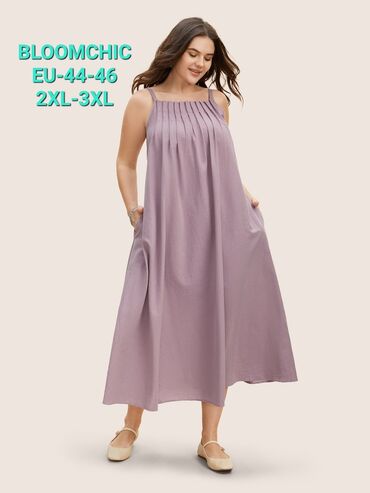 plavo bela haljina: 3XL (EU 46), color - Lilac, With the straps