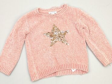 różowy sweterek: Sweterek, Primark, 5-6 lat, 110-116 cm, stan - Dobry