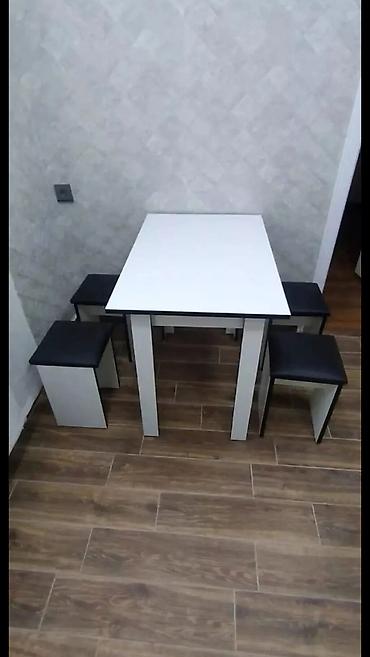 ikinci el metbex stol stulu: Mətbəx üçün, Yeni, Açılmayan, Dördbucaq masa, 4 stul — 4