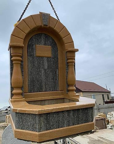 фонтан для сада: Dekorativ həyət-çeşməsi - Material: təbii daş və beton qarışığı — 4