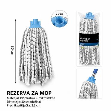 KMT Uski pleteni krpa 3283474 Praktična rezerva za mop od mikrofibera