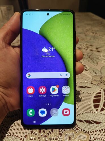 samsun a72: Samsung Galaxy A52, 128 GB, rəng - Qara, Sensor, Barmaq izi, İki sim kartlı