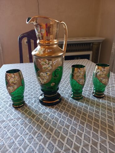 biskvit qablari: Rəng - Yaşıl, Keramika, 4, 1 l, Azərbaycan