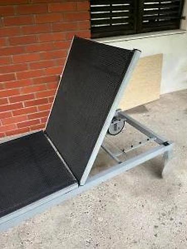 Ležaljke i ljuljaške: Baštenska ležaljka na točkiće - Konstrukcija od metala u svetlosivoj — 8