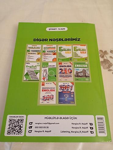 Testlər: Məhsul: “English – Qrammatik Qeydlər və Test Toplusu (II hissə)” — 2